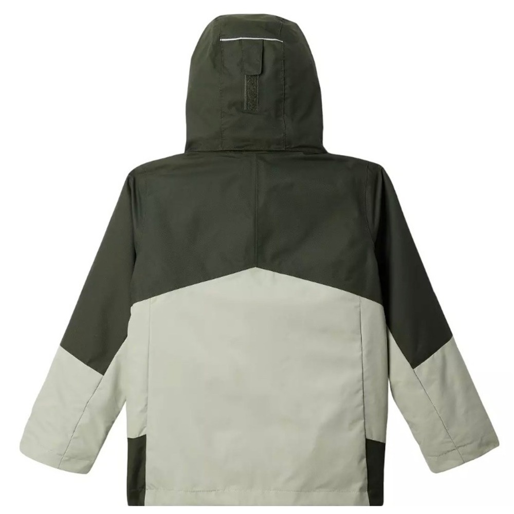 COLUMBIA Bugaboo III Fleece Interchange Jacket Kids Youth XS Green Orange Hooded - Picture 2 of 13